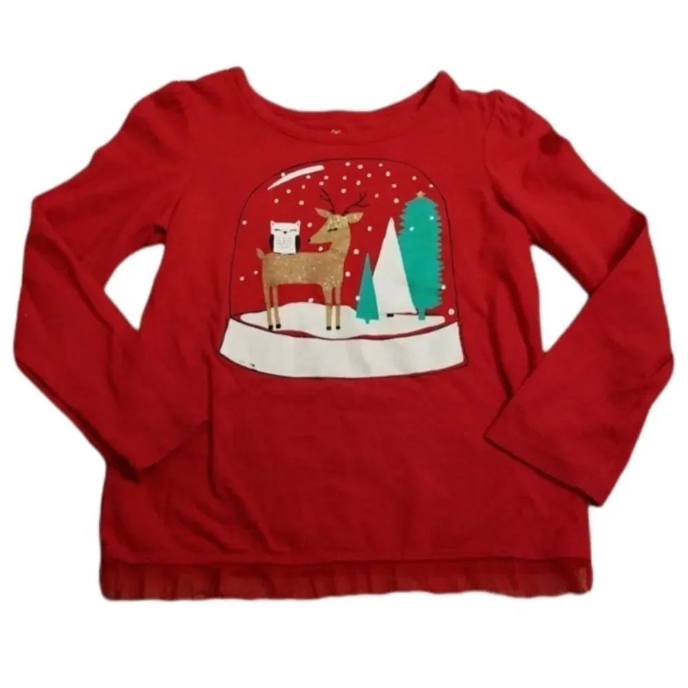 Okie Dokie Christmas snow globe shirt 4